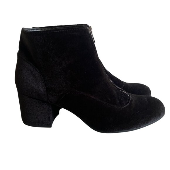Circus By Sam Edelman Black Velvet Ankle Boots Sz 10 - Picture 2 of 13